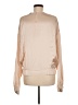 Generation Love 100% Silk Tan Long Sleeve Silk Top Size M - photo 2