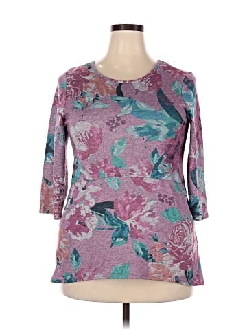 Christopher & Banks 3/4 Sleeve T-Shirt (view 1)