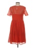 Zara 100% Polyester Red Orange Casual Dress Size S - photo 2