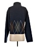 Lucky Brand Argyle Blue Turtleneck Sweater Size S - photo 2