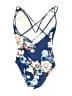 Unbranded Floral Blue One Piece Swimsuit Size S (estimated) - photo 2