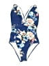 Unbranded Floral Blue One Piece Swimsuit Size S (estimated) - photo 1