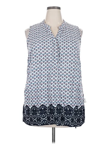 Ava Christine Sleeveless Button-Down Shirt (view 1)