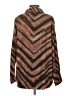 Grade & Gather 100% Polyester Chevron-herringbone Brown Long Sleeve Blouse Size S - photo 2