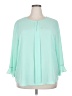 Van Heusen 100% Polyester Teal 3/4 Sleeve Blouse Size XXL - photo 1