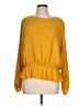 1.State 100% Polyester Yellow Long Sleeve Blouse Size L - photo 1