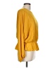 1.State 100% Polyester Yellow Long Sleeve Blouse Size L - photo 4