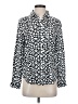 Rails 100% Rayon Animal Print Black Long Sleeve Blouse Size XS - photo 1