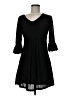Reborn Solid Black Casual Dress Size M - photo 1
