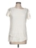 Max Studio Ivory Short Sleeve Blouse Size L - photo 1
