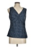 Ann Taylor LOFT 100% Polyester Blue Sleeveless Blouse Size 6 - photo 1