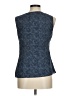 Ann Taylor LOFT 100% Polyester Blue Sleeveless Blouse Size 6 - photo 2