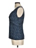 Ann Taylor LOFT 100% Polyester Blue Sleeveless Blouse Size 6 - photo 5
