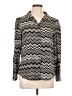 Missoni For Target Chevron-herringbone Silver Long Sleeve Blouse Size L - photo 1