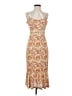 Hutch 100% Polyester Floral Orange Casual Dress Size XS - photo 1
