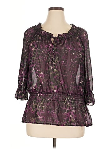 Apostrophe 3/4 Sleeve Blouse (view 1)