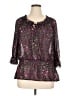 Apostrophe 100% Polyester Purple 3/4 Sleeve Blouse Size XL - photo 1