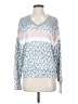 P.J. Salvage Animal Print Blue Pullover Sweater Size S - photo 1