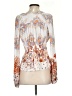 Free People 100% Polyester Orange Long Sleeve Blouse Size XS - photo 2
