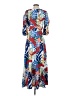 Hutch 100% Polyester Tropical Blue Casual Dress Size 4 - photo 2