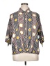 Alfani 100% Polyester Print Yellow 3/4 Sleeve Blouse Size 0X - photo 1