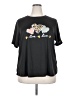 Unbranded Hearts Black Short Sleeve T-Shirt Size 2X - photo 1