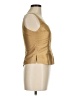 Silk Box Solid Gold Sleeveless Blouse Size 8 - photo 4