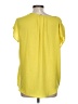 H&M 100% Polyester Yellow Short Sleeve Blouse Size 12 - photo 2