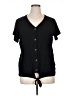 Weatherproof Black Short Sleeve Blouse Size XL - photo 1