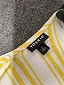 Torrid Stripes Yellow Short Sleeve Blouse Size 2X Plus (2) - photo 7