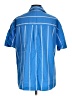 a.n.a. A New Approach Stripes Blue Short Sleeve Button-Down Shirt Size M - photo 2