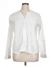 Iky & Me Ivory Long Sleeve Blouse Size XL - photo 1