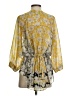CAbi Yellow 3/4 Sleeve Blouse Size S - photo 2