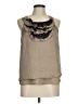 Adiva 100% Polyester Gray Sleeveless Blouse Size M - photo 1