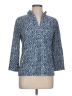 J. McLaughlin Blue 3/4 Sleeve Button-Down Shirt Size L - photo 1