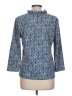 J. McLaughlin Blue 3/4 Sleeve Button-Down Shirt Size L - photo 2