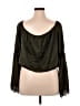 Bebe 100% Polyester Green 3/4 Sleeve Blouse Size XL - photo 2