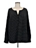 Notations 100% Polyester Polka Dots Black Long Sleeve Blouse Size 2X - photo 1