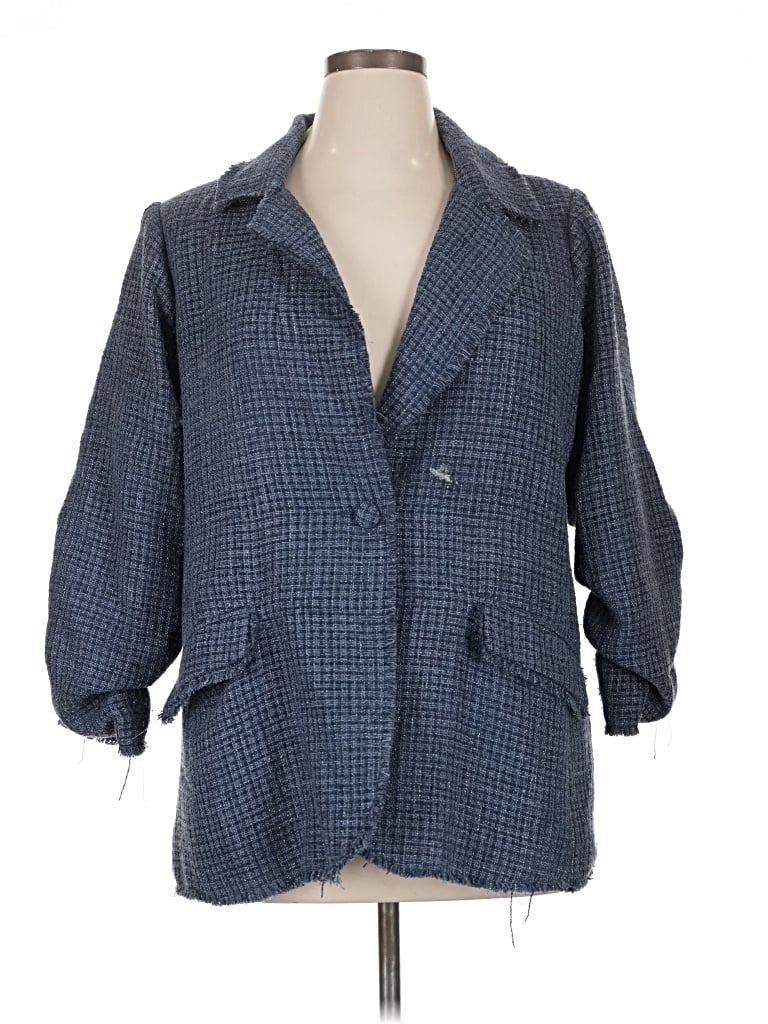 Pre-owned Wit & Wisdom Blazer Jacket In Blue