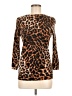 Talbots 100% Cashmere Animal Print Brown Cashmere Pullover Sweater Size M - photo 1