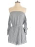 American Eagle Outfitters Stripes Gray Romper Size S - photo 1