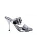 Casadei 100% Leather Silver Gray Sandals Size 7 1/2 - photo 1