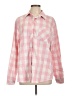 Unbranded 100% Cotton Checkered-gingham Pink Long Sleeve Button-Down Shirt Size L - photo 1