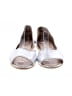 Avellini 100% Leather Metallic Silver Gray Flats Size EU 38 - photo 2