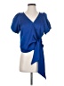 Nine West 100% Polyester Blue Short Sleeve Blouse Size XS - photo 1