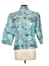 Chico's Print Teal Jacket Size Lg (2) - photo 2