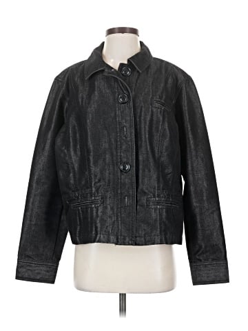 Platinum Faux Leather Jacket (view 1)