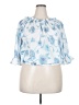 Unbranded Blue 3/4 Sleeve Blouse Size 2X - photo 1
