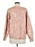 Ann Taylor LOFT Metallic Pink Pullover Sweater Size M - photo 2