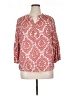 Como Blu Pink 3/4 Sleeve Blouse Size XL - photo 1